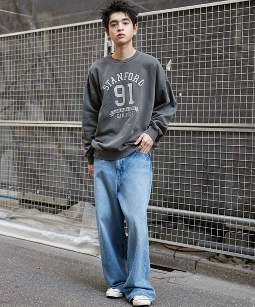 「WEGO」 スウェットカットソー LARGE グレー メンズ_画像3