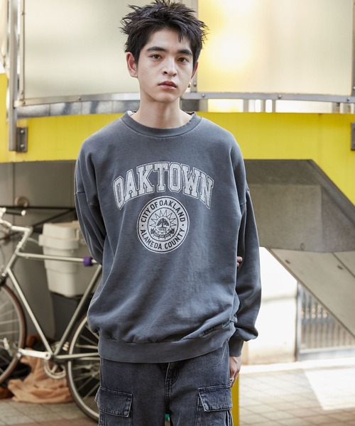 「WEGO」 スウェットカットソー LARGE グレー メンズ_画像5