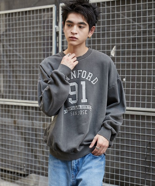 「WEGO」 スウェットカットソー LARGE グレー メンズ_画像9