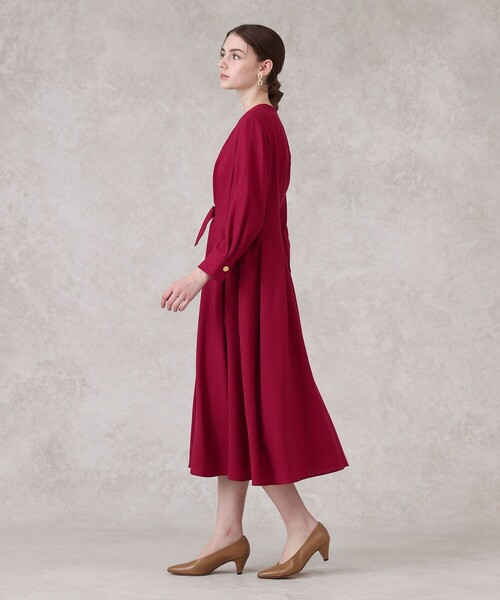 【ANAYI】ライトスラブポケットワンピース 定価4.6万 長袖 36 ANAYI（アナイ） 長袖ワンピース 36 レッド レディース : ZOZOTOWN