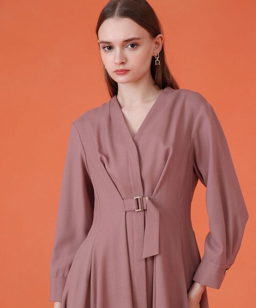 ANAYI（アナイ） 長袖ワンピース 36 レッド レディース : ZOZOTOWN