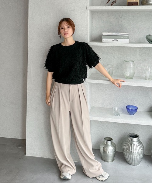 「feepur」 半袖ニット MEDIUM グレー レディース_画像3