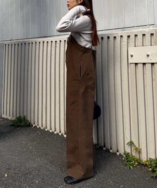 「WILLOW」 オーバーオール ONE SIZE ブラウン レディースの画像