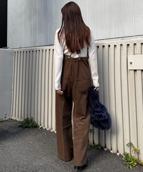 「WILLOW」 オーバーオール ONE SIZE ブラウン レディースの画像