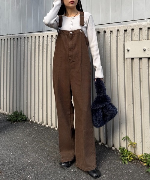 「WILLOW」 オーバーオール ONE SIZE ブラウン レディースの画像