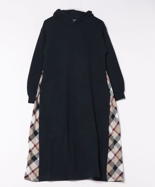 「BLUE LABEL CRESTBRIDGE」 長袖ワンピース 38 ブラック レディースの画像