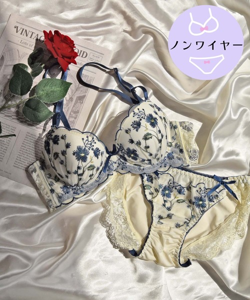 Sanei ブラジャー ショーツセット 「ノンワイヤー/ラクして整う