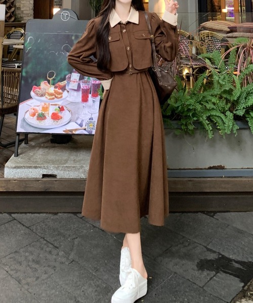 「FAVORITO」 シャツワンピース M ブラック レディース_画像4