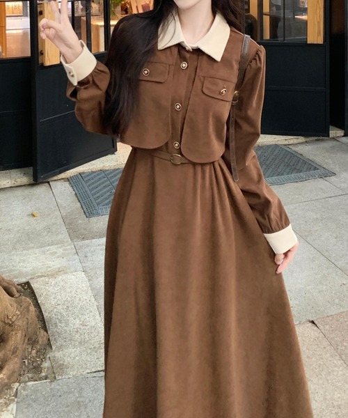 「FAVORITO」 シャツワンピース M ブラック レディース_画像6