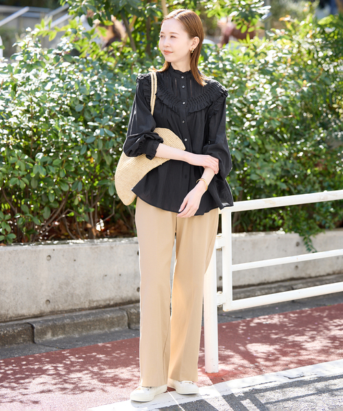 美品【スローブイエナ】マルチお花柄★フレンチボリュームスリーブブラウス★春夏 美品【スローブイエナ】マルチお花柄☆フレンチボリュームスリーブ