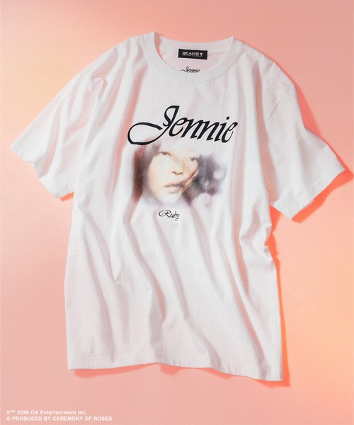 BLACKPINK JENNIE フォトTシャツ　1点物 BEAMS T（ビームスT） tシャツ JENNIE / PhotoT-shirt(1) メンズ