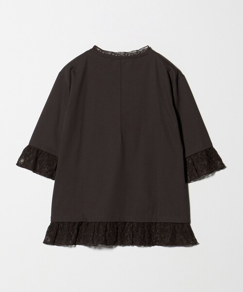 tシャツ 「ASTRAET」レース コンビ クルーネックTシャツ レディースの画像