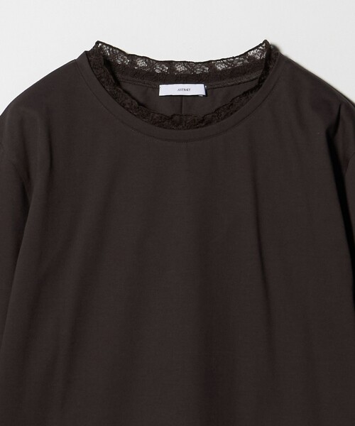 tシャツ 「ASTRAET」レース コンビ クルーネックTシャツ レディースの画像