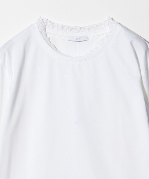 tシャツ 「ASTRAET」レース コンビ クルーネックTシャツ レディースの画像
