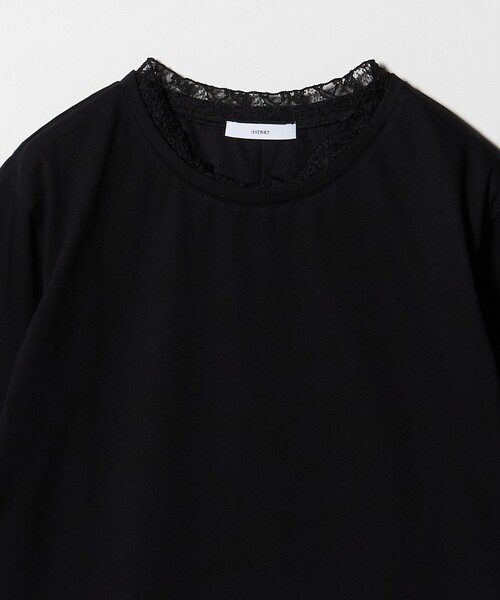 tシャツ 「ASTRAET」レース コンビ クルーネックTシャツ レディースの画像