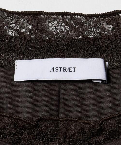 tシャツ 「ASTRAET」レース コンビ クルーネックTシャツ レディースの画像
