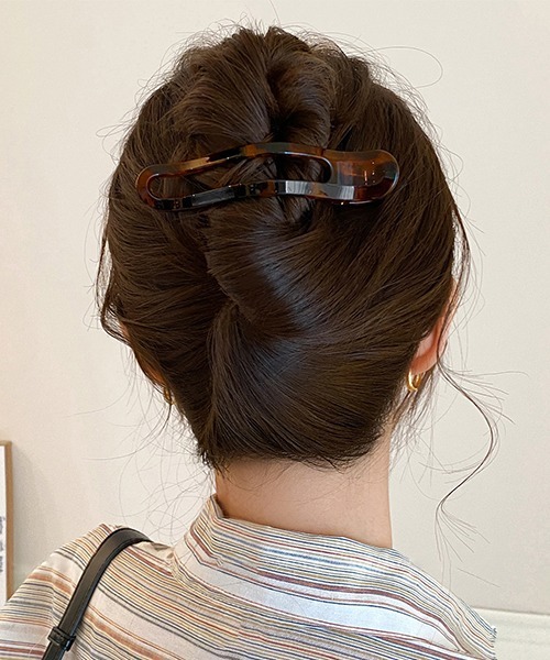 ALMO ヘアクリップ べっ甲デザインヘアクリップ/レディース(T3