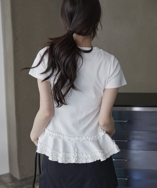 「UNE MANSION」 半袖Tシャツ FREE ブラック レディース_画像4
