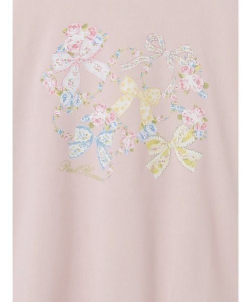 PINK HOUSE（ピンクハウス） tシャツ 半袖 ロココリボンプリント
