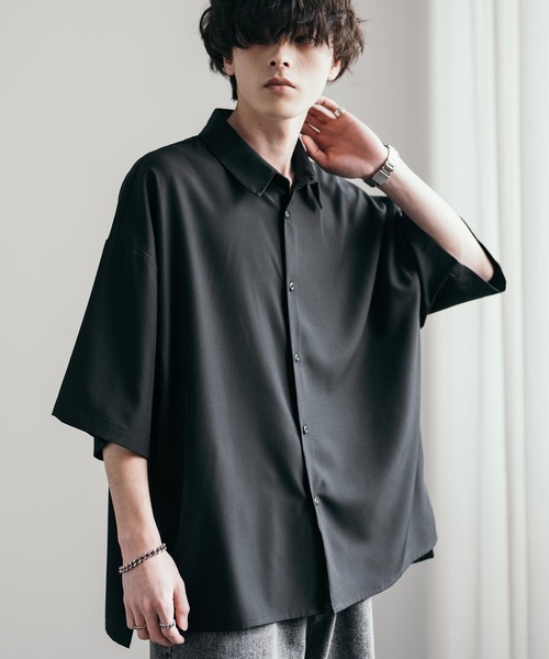 「Rocky Monroe」 7分袖シャツ L チャコール メンズ_画像2