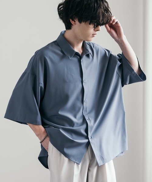 「Rocky Monroe」 7分袖シャツ L チャコール メンズ_画像7