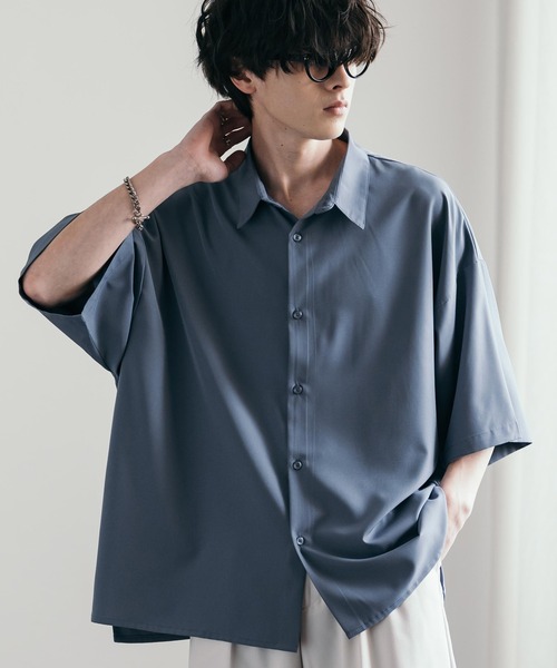 「Rocky Monroe」 7分袖シャツ L チャコール メンズ_画像8