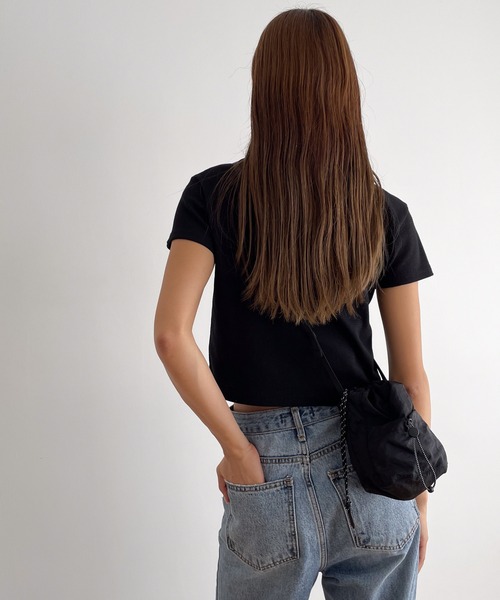 「CANAL JEAN」 「El mar」半袖Tシャツ ONE SIZE ヘザーグレー レディース_画像3
