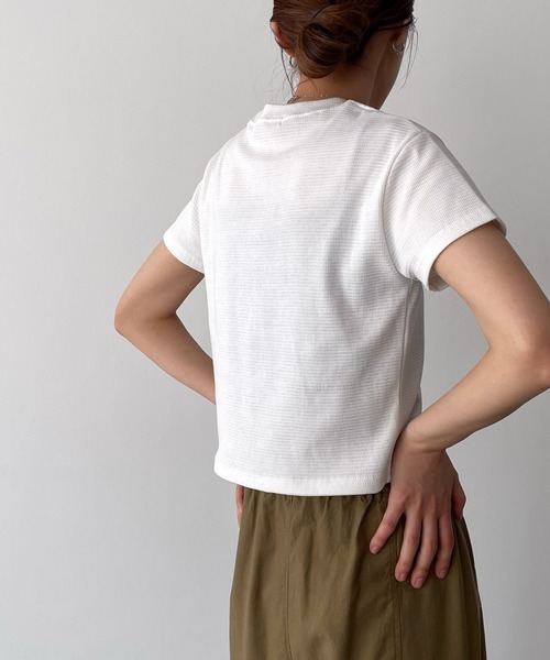 「CANAL JEAN」 「El mar」半袖Tシャツ ONE SIZE ヘザーグレー レディース_画像6