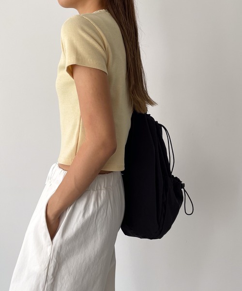 「CANAL JEAN」 「El mar」半袖Tシャツ ONE SIZE ヘザーグレー レディース_画像8