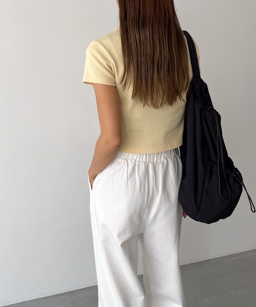 「CANAL JEAN」 「El mar」半袖Tシャツ ONE SIZE ヘザーグレー レディース_画像9