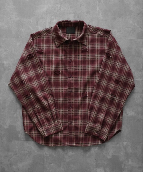 「KUUUPY」 長袖シャツ LARGE ネイビー メンズ_画像3