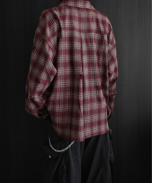 「KUUUPY」 長袖シャツ LARGE ネイビー メンズ_画像4