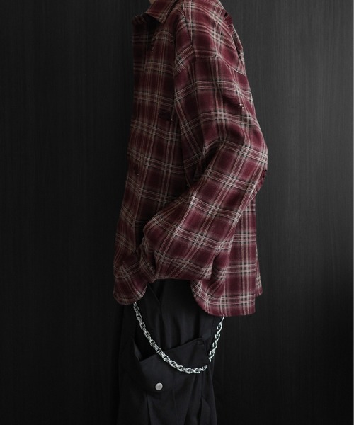 「KUUUPY」 長袖シャツ LARGE ネイビー メンズ_画像6