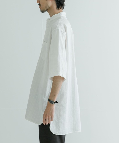 「MASTER&Co」 半袖シャツ 1 ホワイト メンズ_画像9