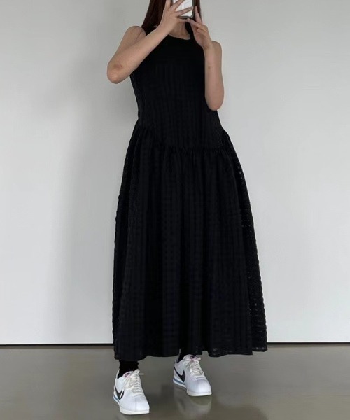 「FREE STYLISTS」 ノースリーブワンピース FREE ベビーピンク レディース_画像5