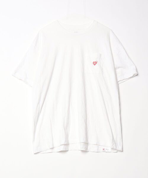 HUMAN MADE ダTシャツ ホワイト HUMAN MADE（ヒューマンメード） ワンポイント半袖Tシャツ X-LARGE