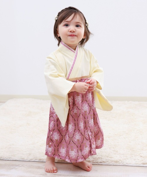 しんちゃん♡羽織袴 SweetMommy（スウィートマミー） 着物 ベビー袴 ロンパース ダマスク柄
