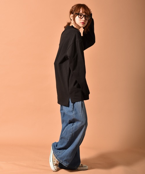 Admiral ロングスリーブ Tシャツ ライトベージュ Starting Over tシャツ OE天竺モックネックロングスリーブT