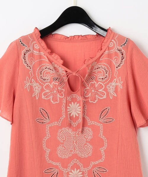 GRACE CONTINENTAL tシャツ カットワーク刺繍チュニック