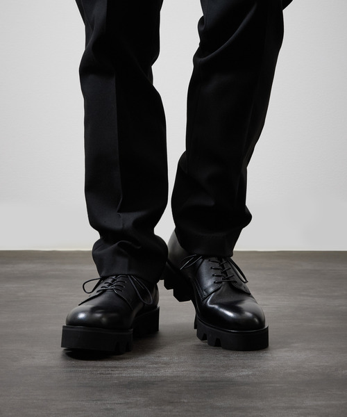 ✨美品✨パドローネ PADRONE プレーントゥ【26】ブラック 日本製 PADRONE（パドローネ） BL DERBY SHOES 外羽根プレーントゥ