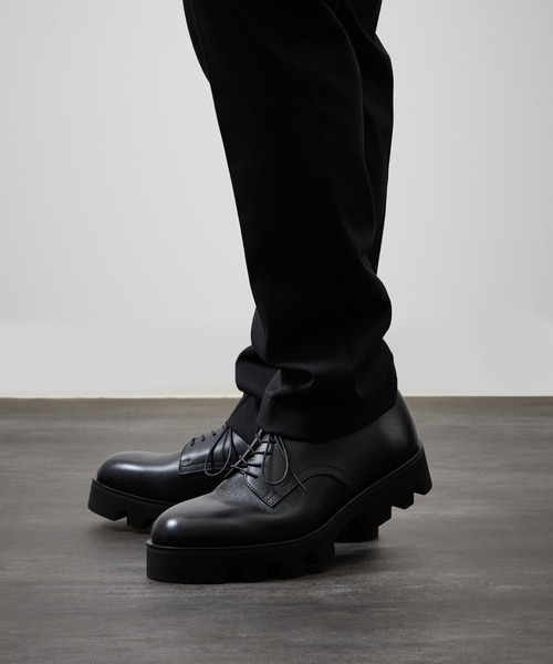 PADRONE ラバーソール　厚底　プレーントゥ　26センチ　ヒール4.5cm PADRONE】別注 PLAIN TOE with Chunky Sole (WATER PROOF