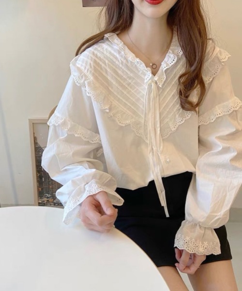 sakishimatokyo tシャツ レースデザインブラウス レディース