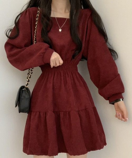 DAY CLOSET ワンピース レディース ぽわん袖のティアード