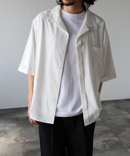 CREARE -LINO- シャツ オーバーサイズ 比翼開き オープンカラー