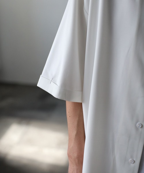 CREARE -LINO- シャツ オーバーサイズ 比翼開き オープンカラー