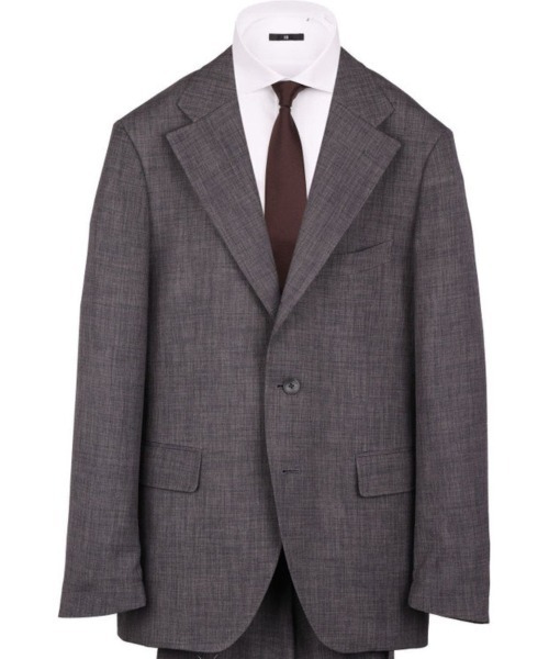 スーツセレクト　メンズスーツ　セットアップ　ブラウン CLASSICO TAPERED】【秋冬】3釦段返りシングルスーツ 2タック