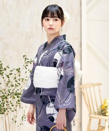 えみ　浴衣　3点セット KIMONOMACHI 浴衣 1人で着られる浴衣セット レディース 大人