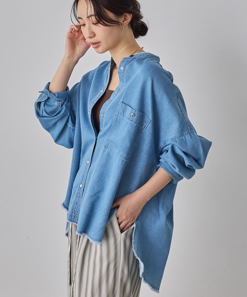 hunch（ハンチ） ブラウス シャツ 「WEB限定/別注」 バンドカラー