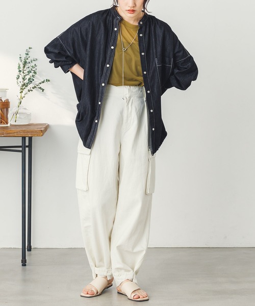 hunch（ハンチ） ブラウス シャツ 「WEB限定/別注」 バンドカラー