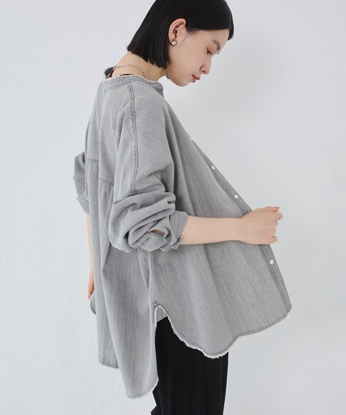 hunch（ハンチ） ブラウス シャツ 「WEB限定/別注」 バンドカラー